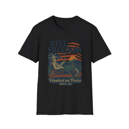 Reel Freedom Fishing Tee – Hooked on Peace