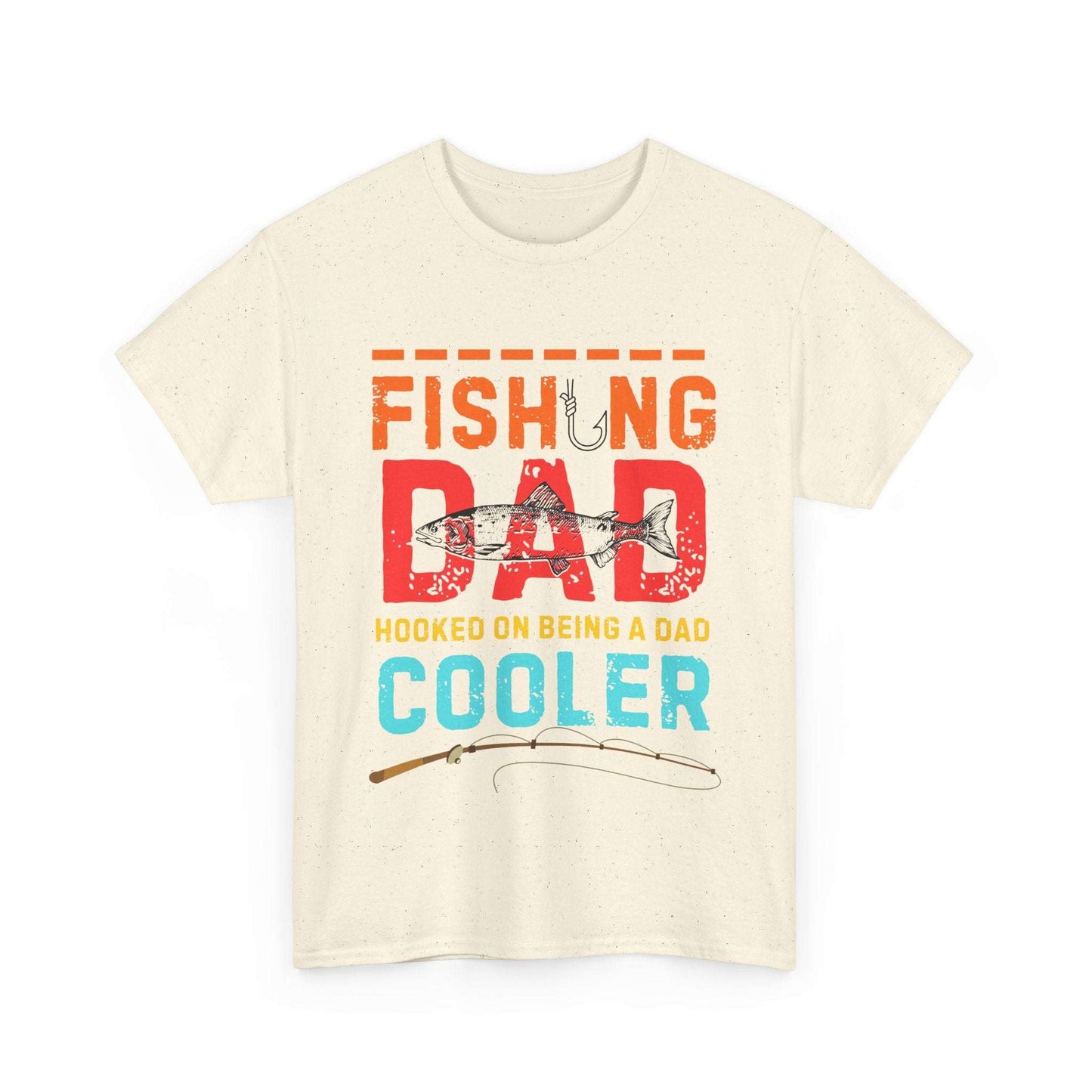 Fishing Dad Heavy Cotton Tee – Comfortable & Funny Shirt for Dads Who Love to Fish