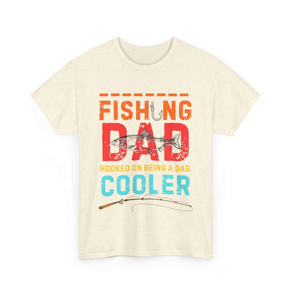 Fishing Dad Heavy Cotton Tee – Comfortable & Funny Shirt for Dads Who Love to Fish