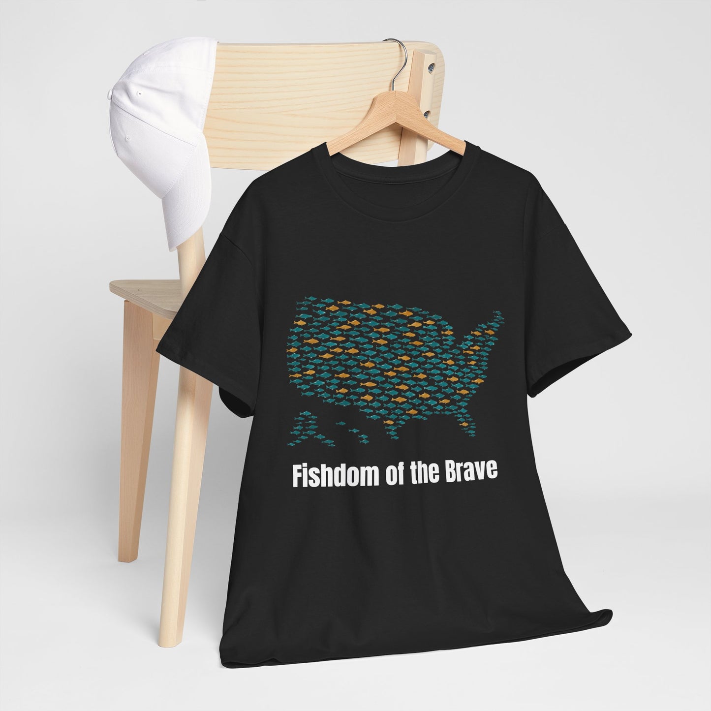 Fishdom of the Brave – Patriotic Fishing T-Shirt for Men | USA Flag Tee Gift
