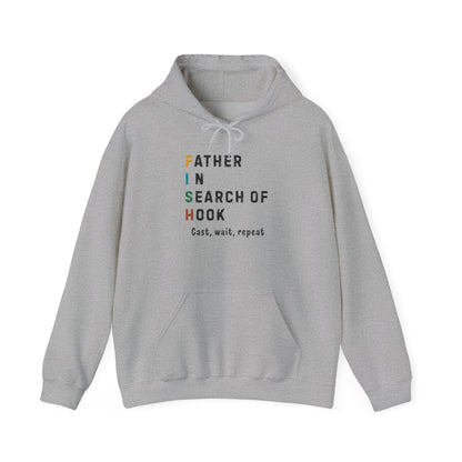 Men’s Fishing Hoodie – Father in Search of Hook,Comfortable Sweatshirt for Outdoor Adventures