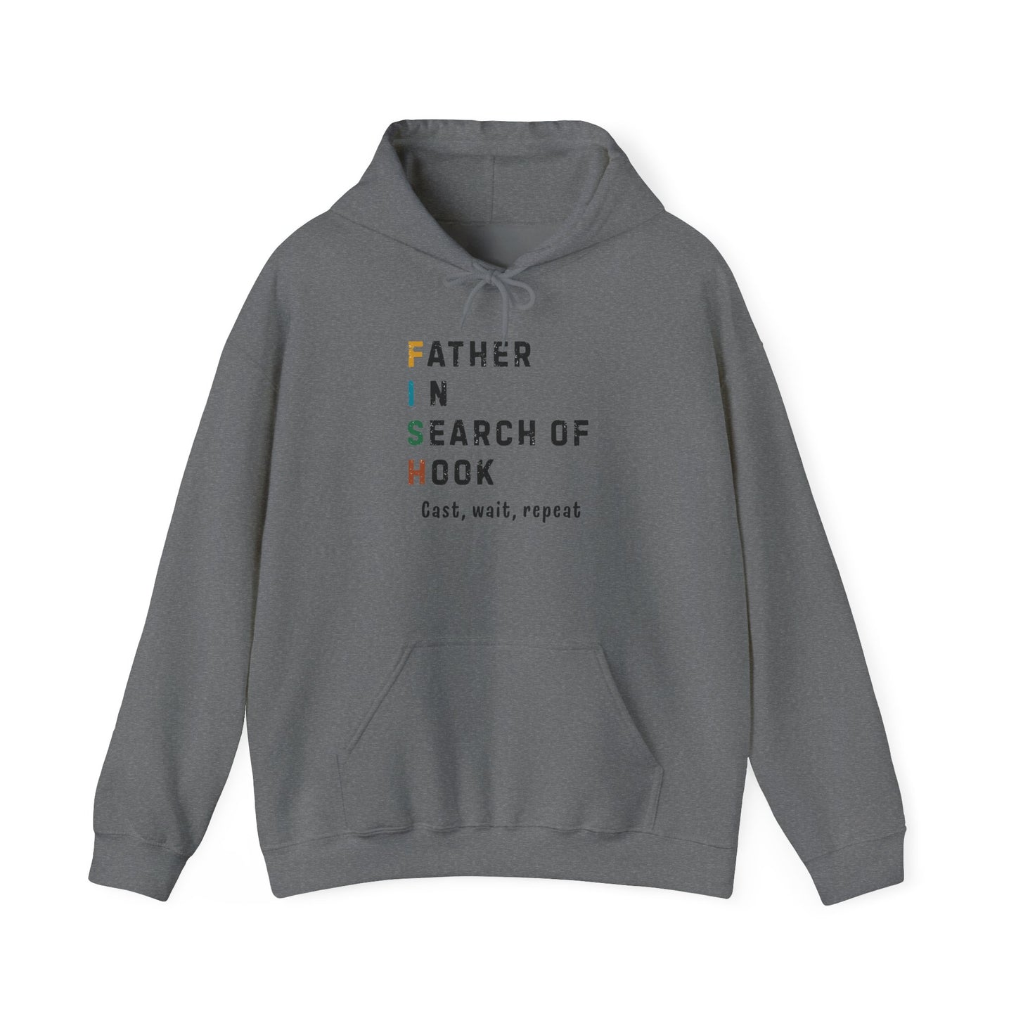 Men’s Fishing Hoodie – Father in Search of Hook,Comfortable Sweatshirt for Outdoor Adventures