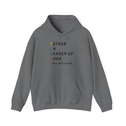 Men’s Fishing Hoodie – Father in Search of Hook,Comfortable Sweatshirt for Outdoor Adventures