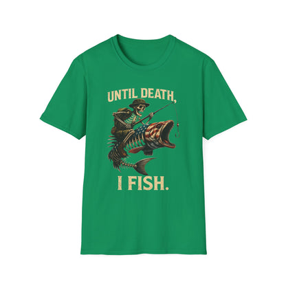 Until Death I Fish – Skeleton Fishing Halloween Shirt for Men, Outdoor Apparel, Fisherman Gift