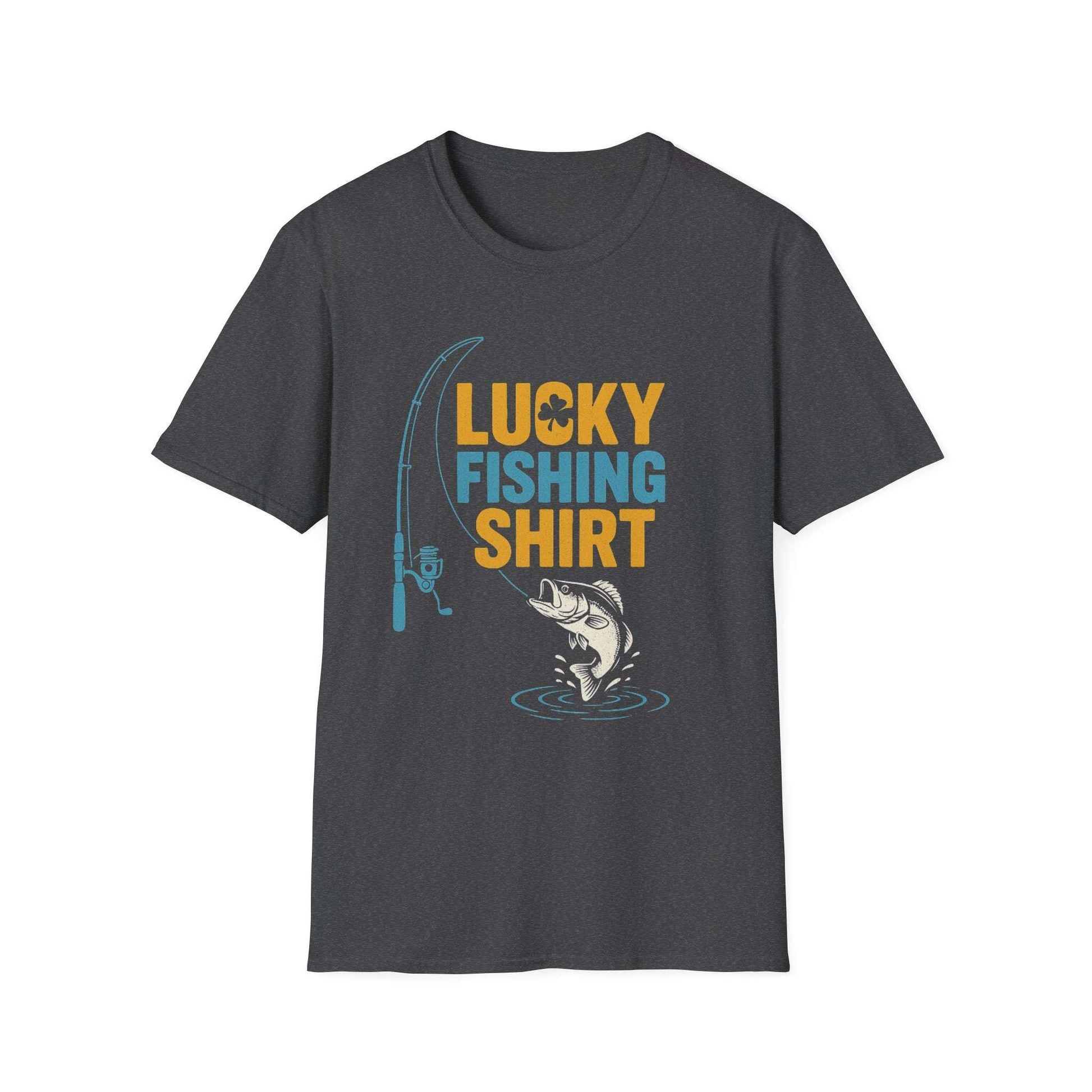 Lucky Fishing T-Shirt – Unisex Soft Tee for Anglers & Fish Lovers – Birthday or Outdoor Gift