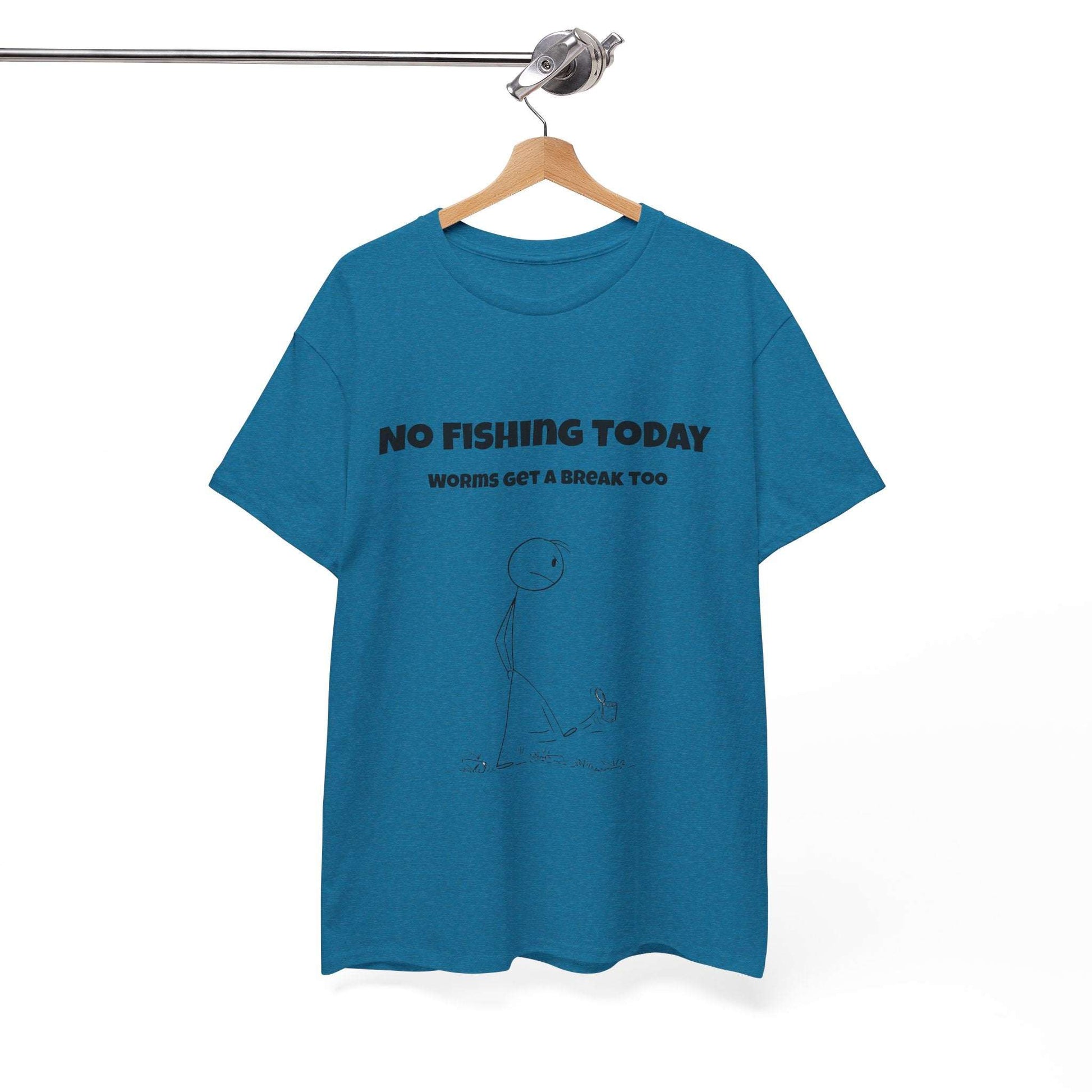 Funny Fishing T-Shirt for Men – “No Fishing Today” | Comfortable Cotton Gift for Dads & Anglers