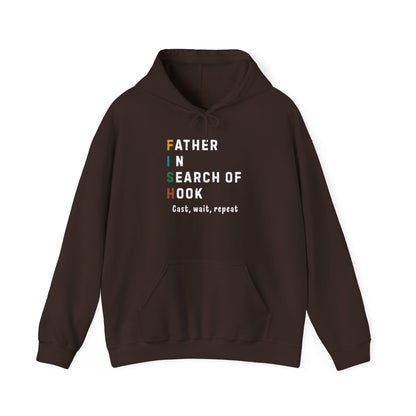 Men’s Fishing Hoodie – Father in Search of Hook,Comfortable Sweatshirt for Outdoor Adventures