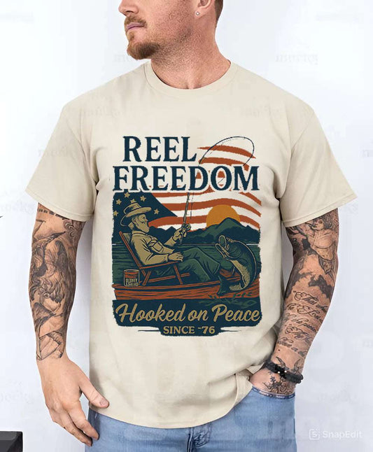 Reel Freedom Fishing Tee – Hooked on Peace