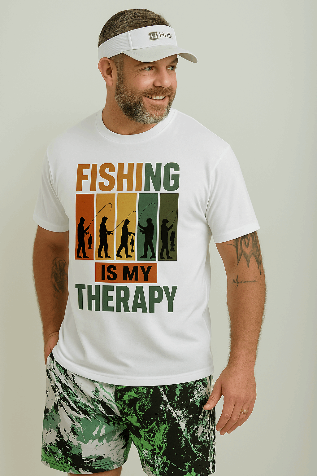 Fishing Is My Therapy T-Shirt – Funny Retro Fishing Shirt for Men, Gift for Fishermen, Outdoor Adventure Tee