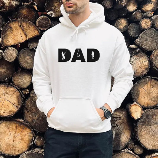 Fisherman Dad Men’s Hoodie – Warm Fishing Sweatshirt for Outdoor & Casual Wear