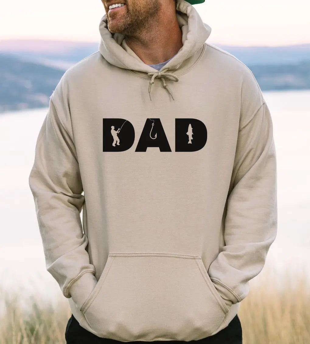 Fisherman Dad Men’s Hoodie – Warm Fishing Sweatshirt for Outdoor & Casual Wear