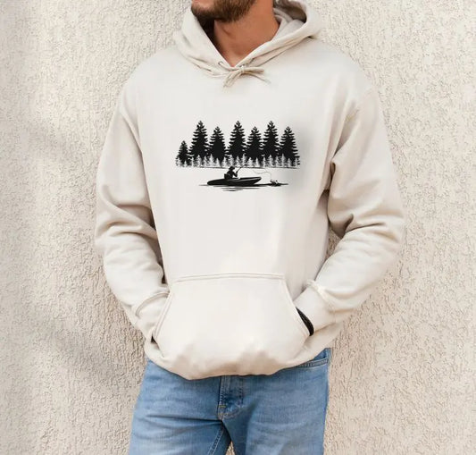 Nature Lover Men's Hoodie – Cozy Forest Sweatshirt for Camping & Hiking