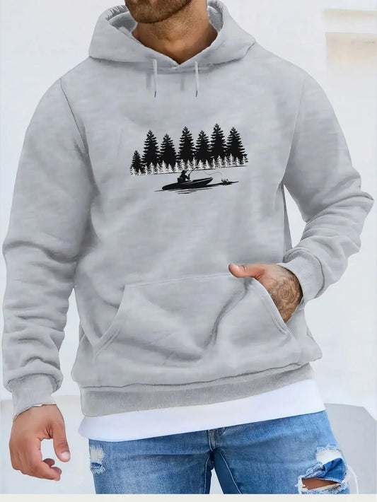 Nature Lover Men's Hoodie – Cozy Forest Sweatshirt for Camping & Hiking