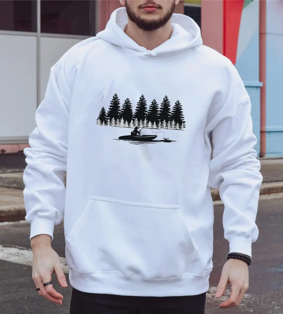 Nature Lover Men's Hoodie – Cozy Forest Sweatshirt for Camping & Hiking