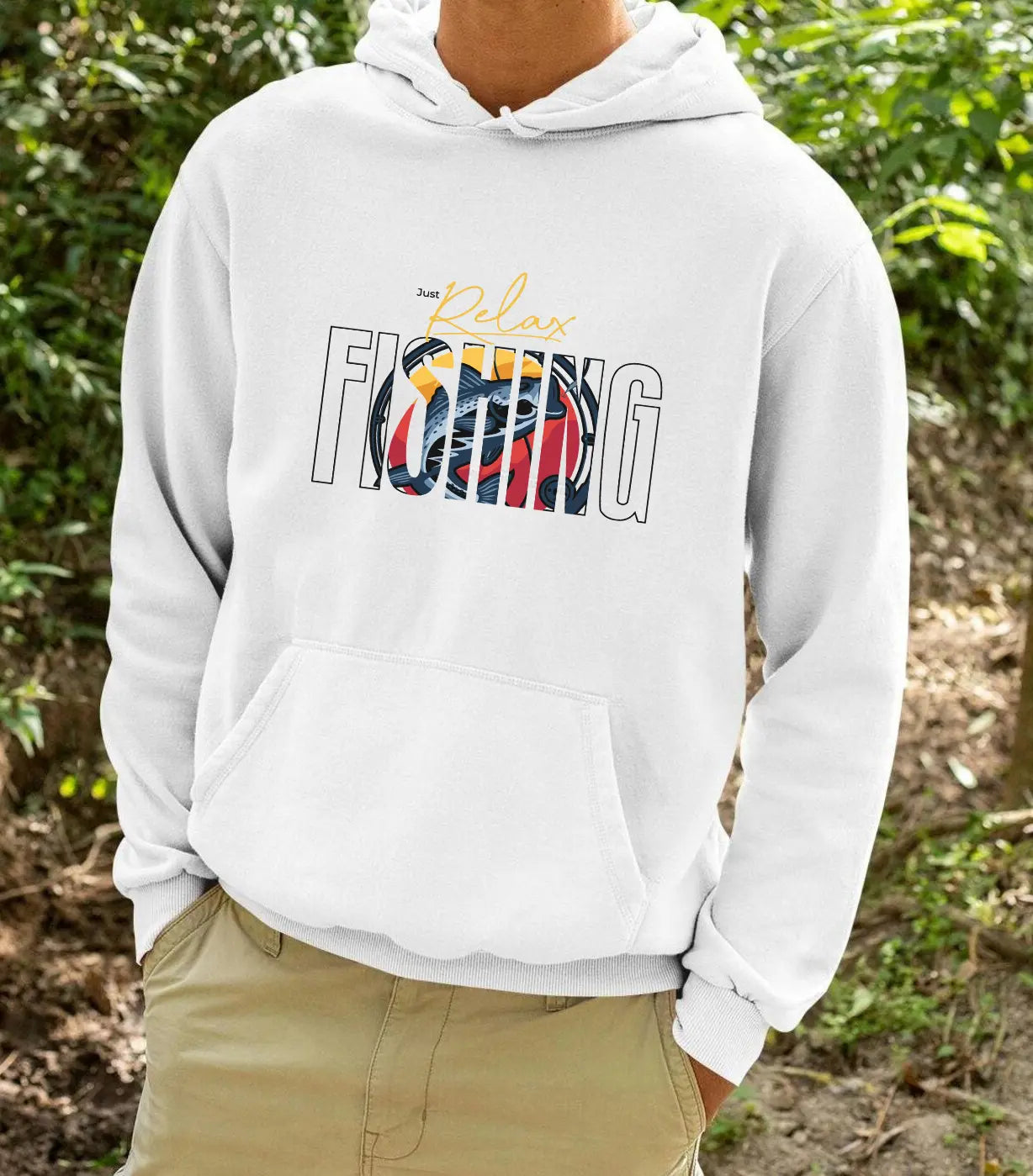 Fishing Vibes Men's Hoodie – Outdoor Sweatshirt for Anglers, Adventure Gift for Fishing Lovers