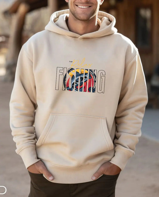 Fishing Vibes Men's Hoodie – Outdoor Sweatshirt for Anglers, Adventure Gift for Fishing Lovers