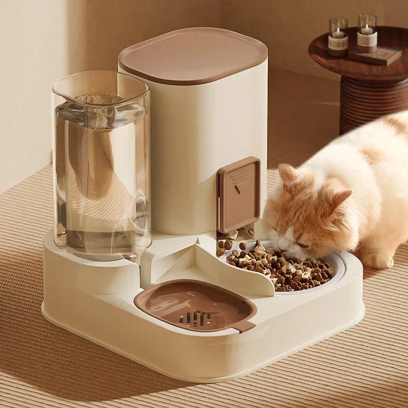 2-in-1 Cat Feeder & Water Bowl