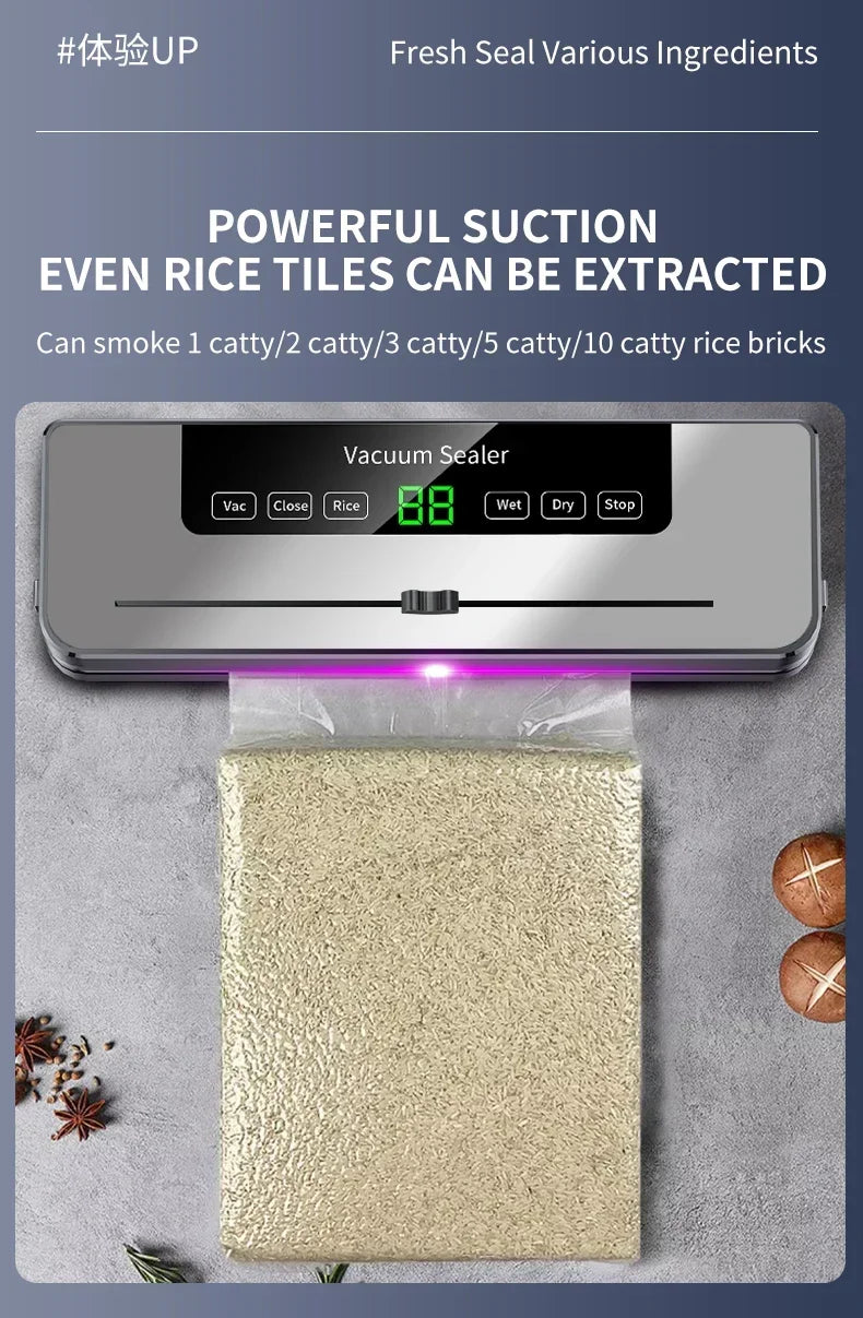 Electric Vacuum Sealer with Cutter + Free 10 bags