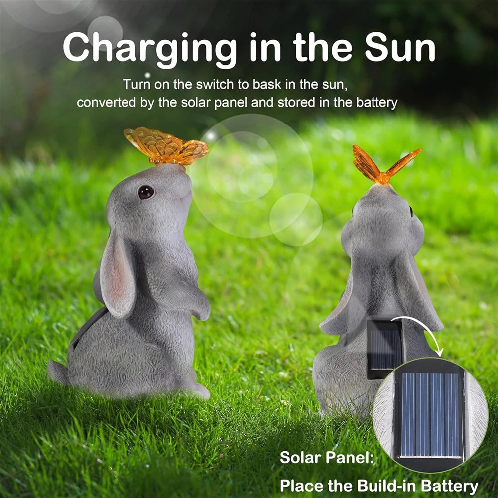 Solar Bunny LED Garden Decor