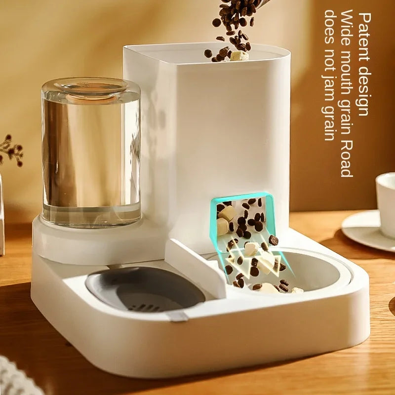 2-in-1 Cat Feeder & Water Bowl