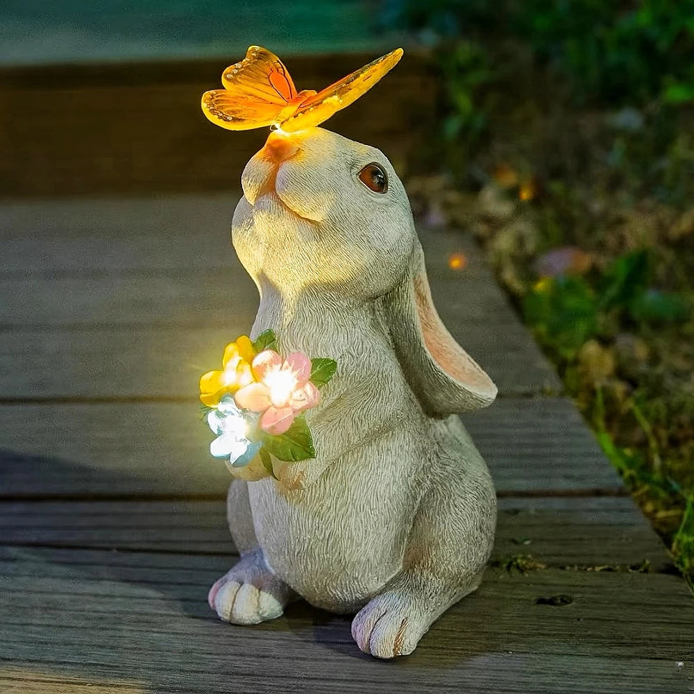 Solar Bunny LED Garden Decor