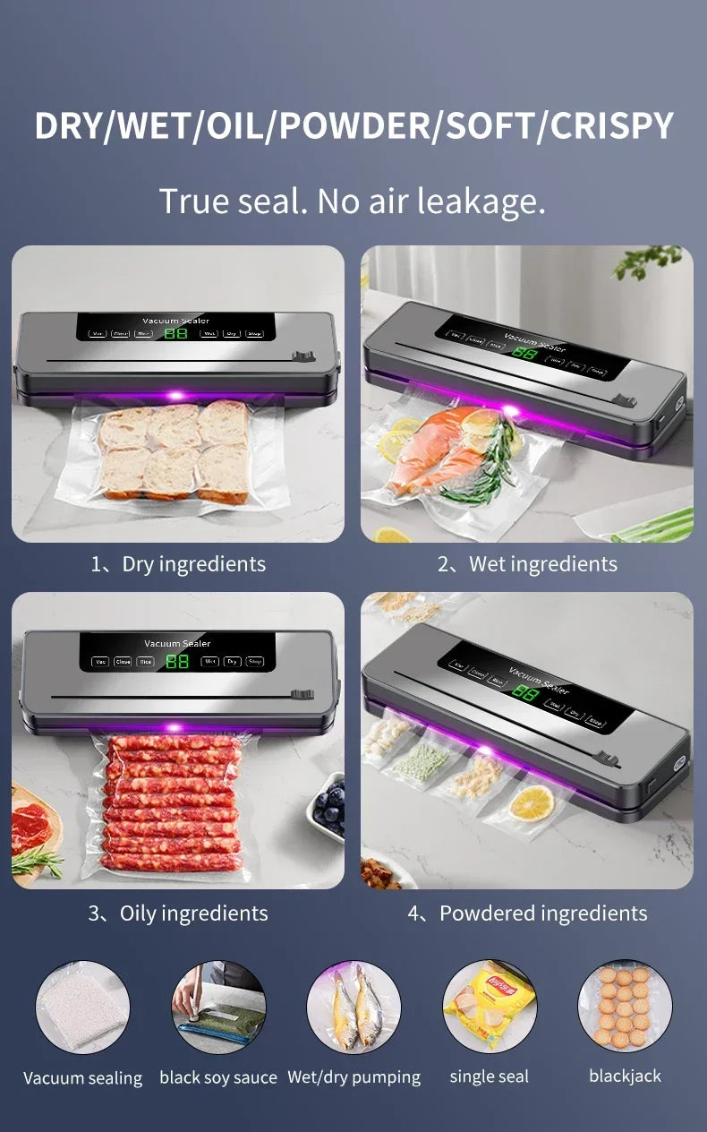 Electric Vacuum Sealer with Cutter + Free 10 bags