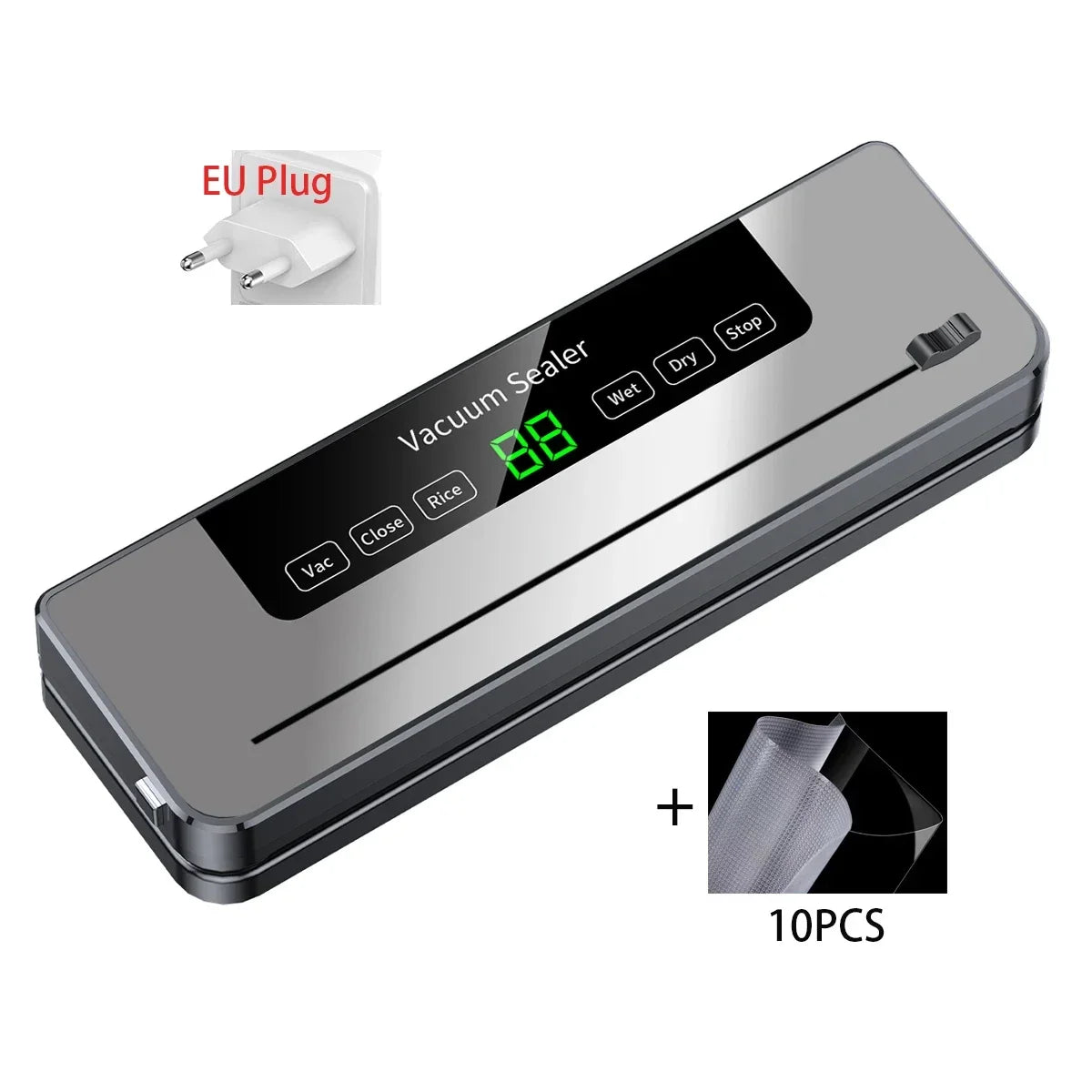 Electric Vacuum Sealer with Cutter + Free 10 bags