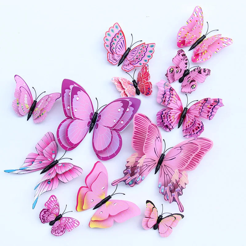 3D Double Layer Butterfly Wall Stickers