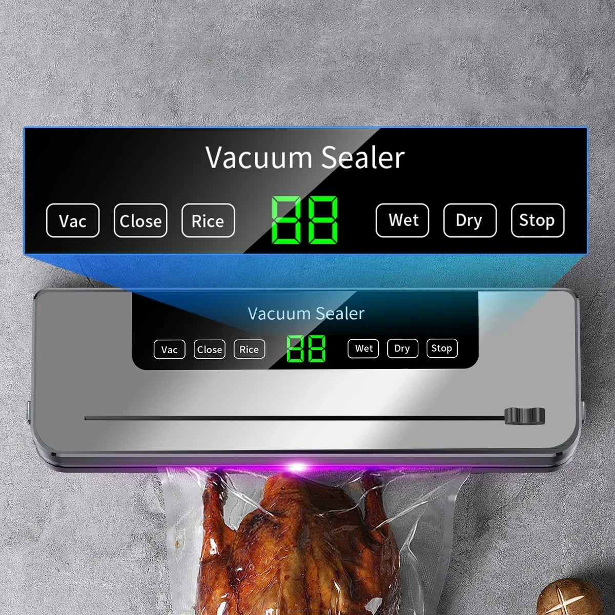 Electric Vacuum Sealer with Cutter + Free 10 bags