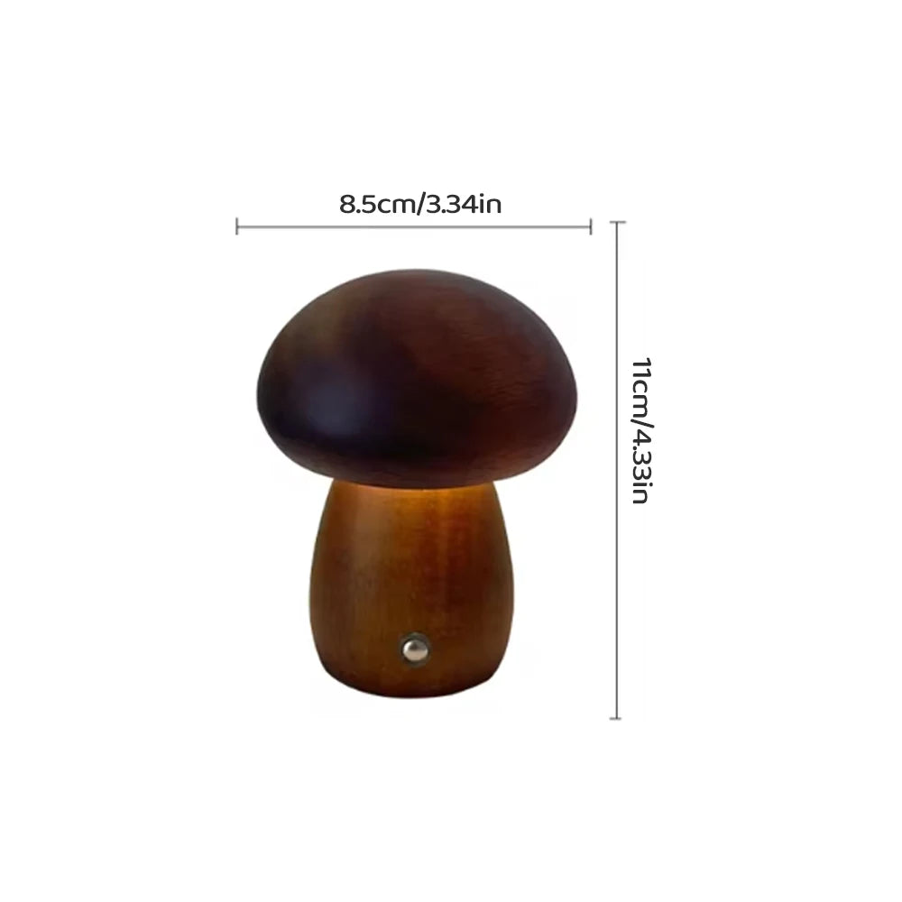 Wooden Mushroom Night Light