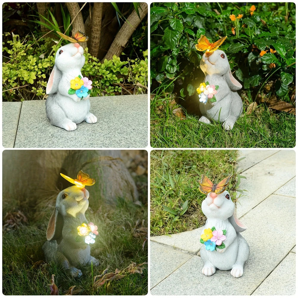 Solar Bunny LED Garden Decor