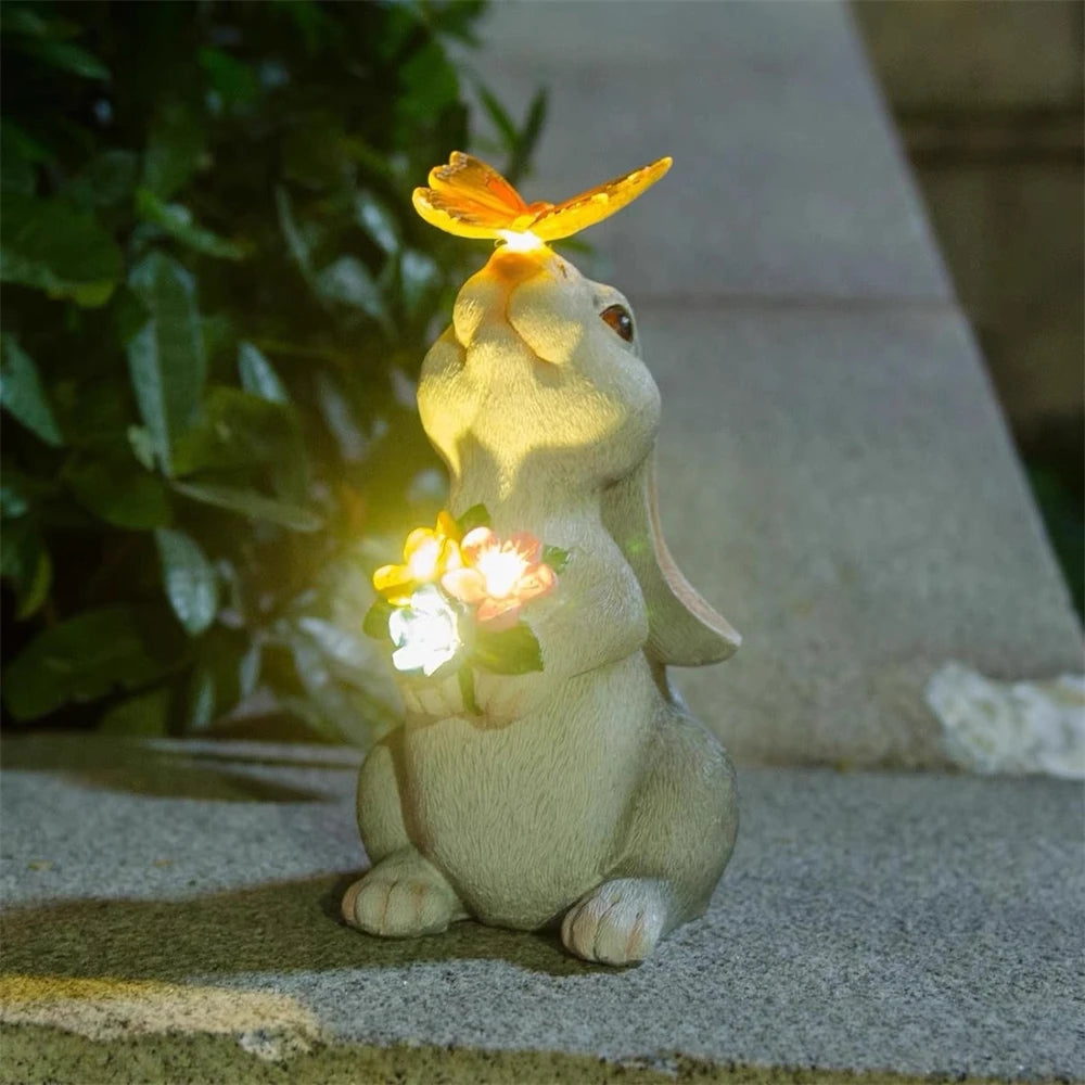 Solar Bunny LED Garden Decor