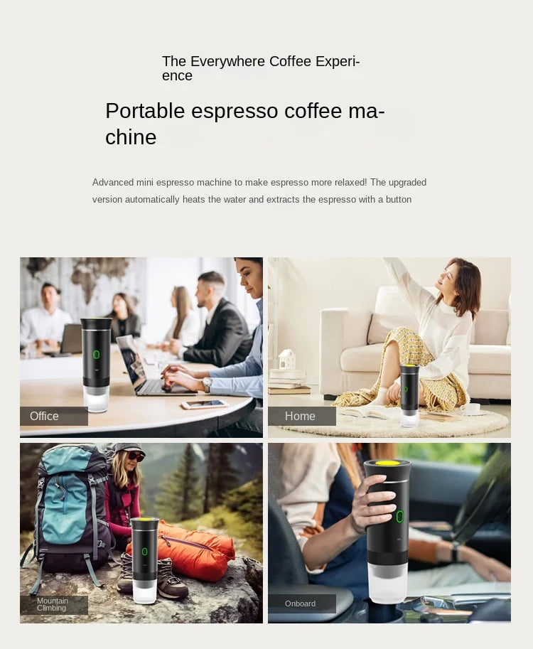 Portable 3-in-1 Wireless Espresso Coffee Maker