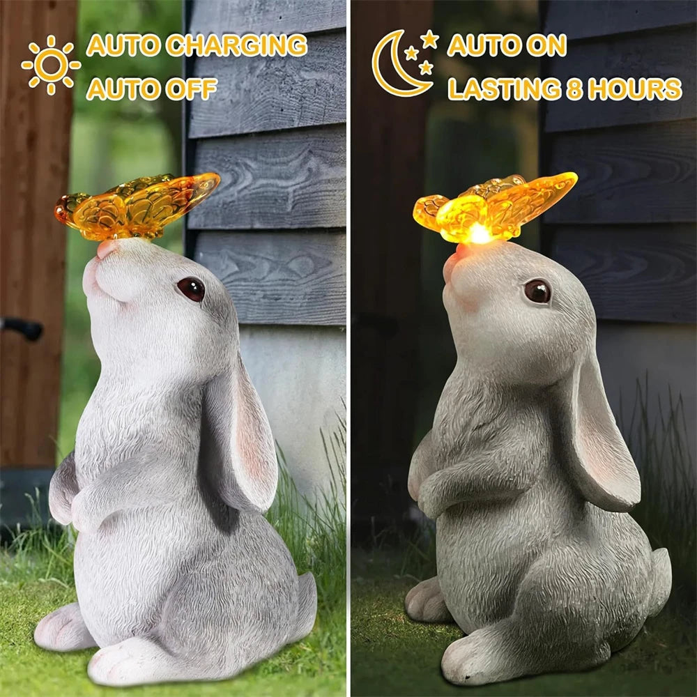 Solar Bunny LED Garden Decor