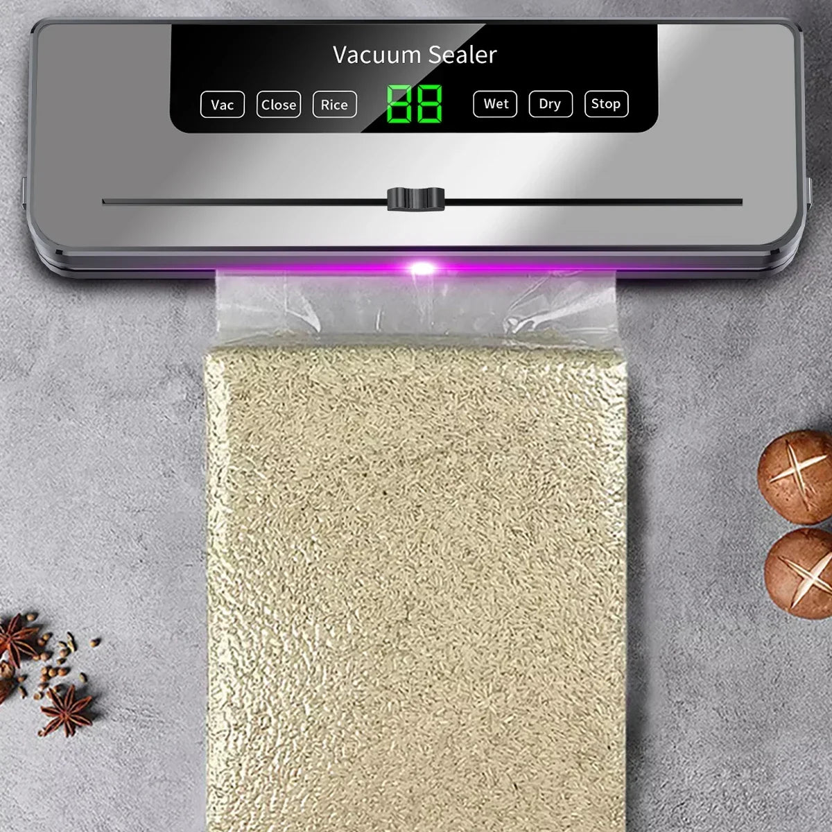 Electric Vacuum Sealer with Cutter + Free 10 bags