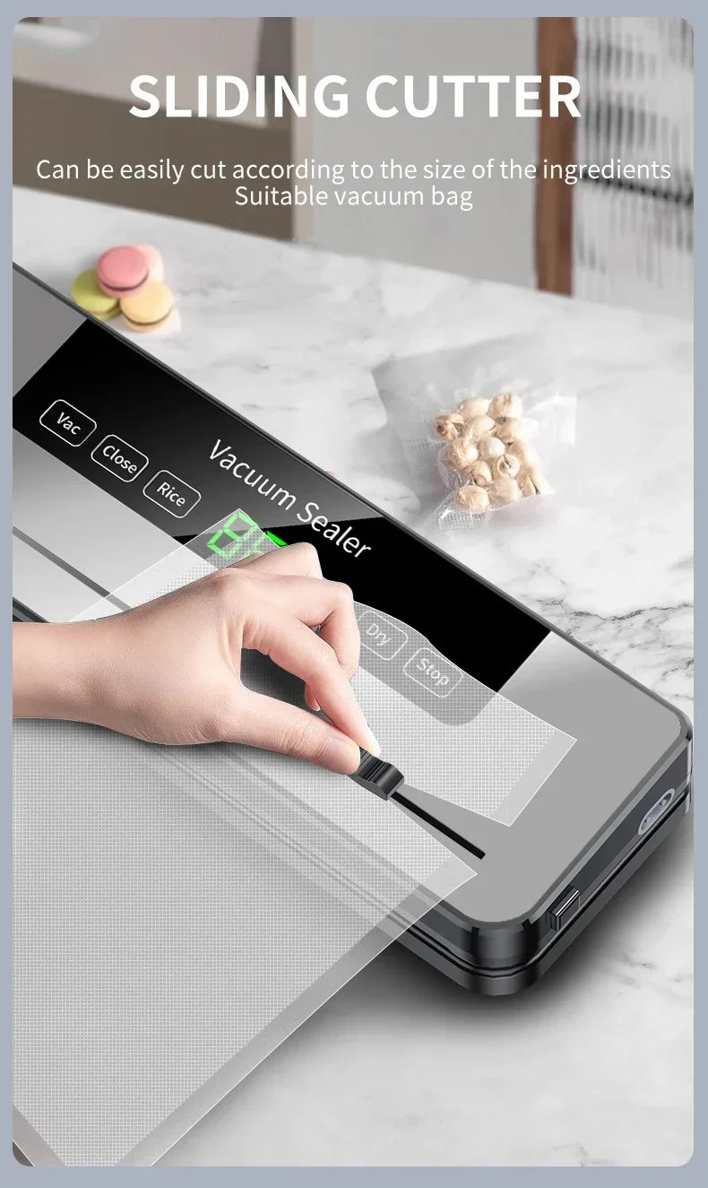 Electric Vacuum Sealer with Cutter + Free 10 bags