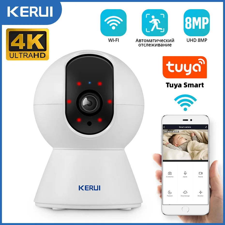 8MP 4K Smart WiFi IP Camera with Auto Tracking