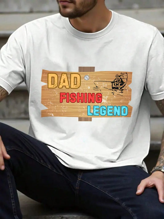 Fishing Legend Dad T-Shirt – Men’s Tee for Outdoor & Fishing Lovers