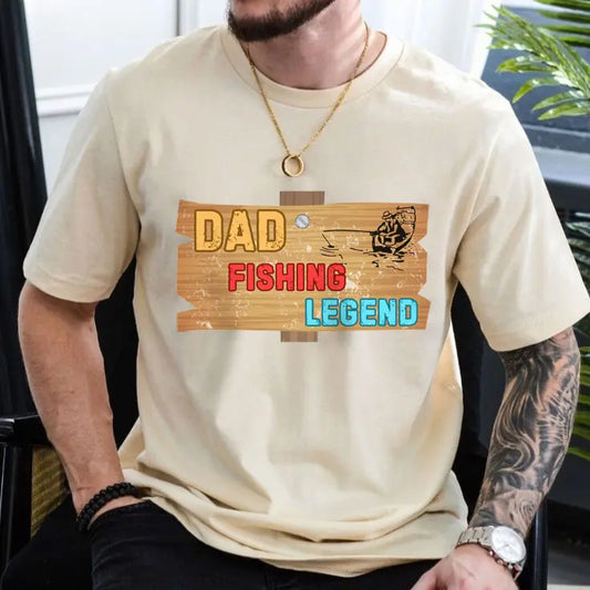 Fishing Legend Dad T-Shirt – Men’s Tee for Outdoor & Fishing Lovers