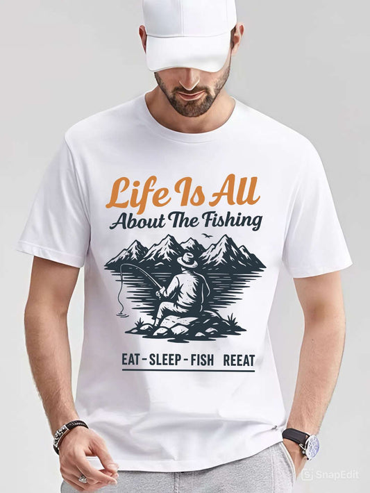 Fishing Life T-Shirt – Unisex Outdoor Tee for Nature Lovers & Fishermen | Casual Everyday Gift