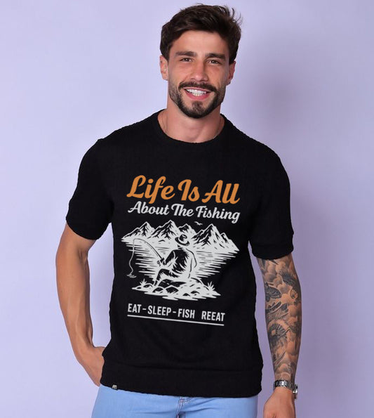 Fishing Life T-Shirt – Unisex Outdoor Tee for Nature Lovers & Fishermen | Casual Everyday Gift