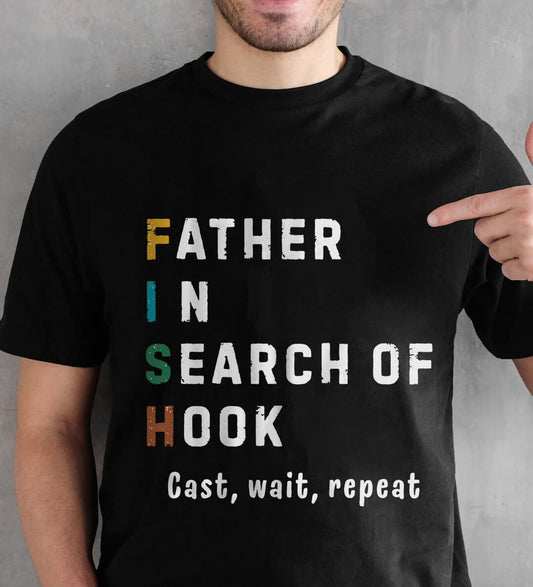 Fishing Dad T-Shirt – Funny Cotton Tee for Father’s Day, Birthday & Weekend Adventures