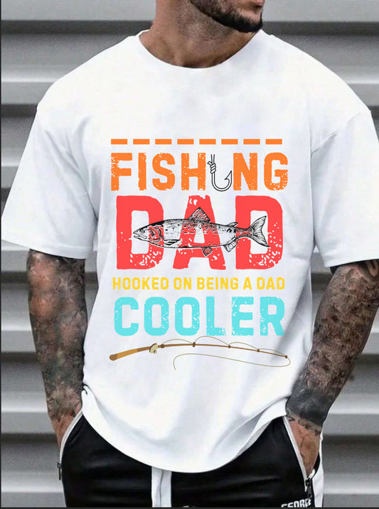 Fishing Dad Heavy Cotton Tee – Comfortable & Funny Shirt for Dads Who Love to Fish