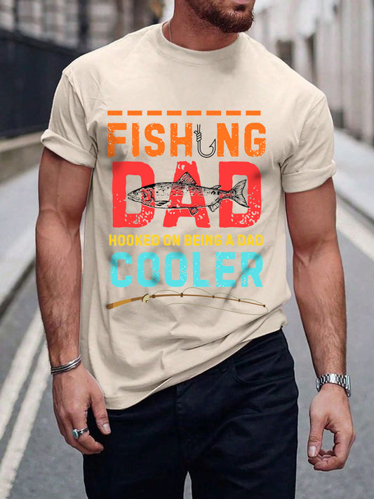 Fishing Dad Heavy Cotton Tee – Comfortable & Funny Shirt for Dads Who Love to Fish