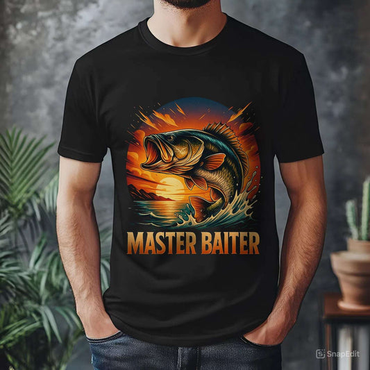 Master Baiter Fishing T-Shirt for Men – Funny Gift for Fishermen & Summer Wear