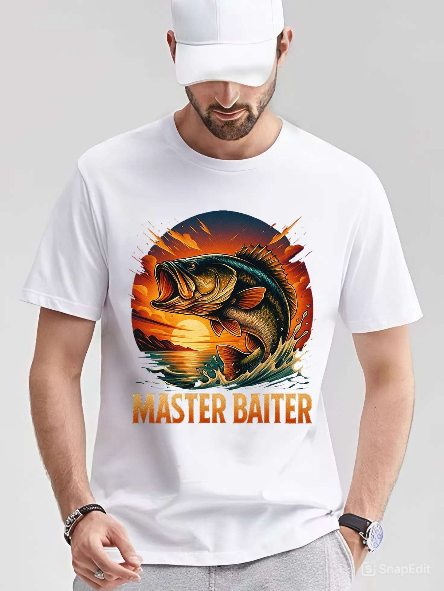 Master Baiter Fishing T-Shirt for Men – Funny Gift for Fishermen & Summer Wear