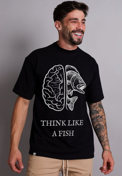 Think Like a Fish T-Shirt – Funny Graphic Tee for Fishing Lovers & Casual Wear