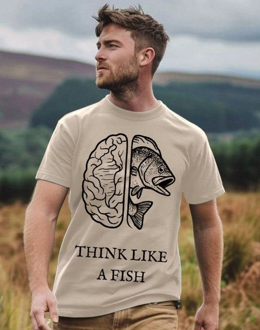 Think Like a Fish T-Shirt – Funny Graphic Tee for Fishing Lovers & Casual Wear