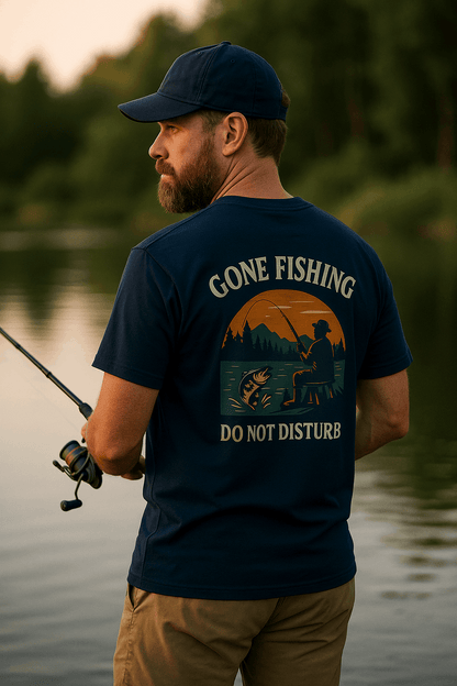Gone Fishing T-Shirt – Funny Fishing Shirt for Men, Do Not Disturb Tee - JUNLIDO