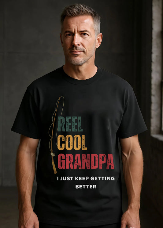 Reel Cool Grandpa Fishing Shirt – Funny Gift for Grandpa | Father's Day Tee